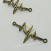 Paracord Bileklik Aksesuar Nabız Desen Boncuk Bronz Renk - Görsel 2