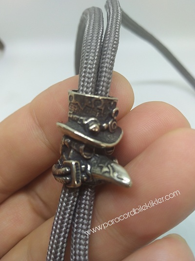 PARACORD AKSESUAR ÇILGIN KARGA GÜMÜŞ RENK - Paracord İp