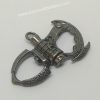 PARACORD BİLEKLİK AKSESUAR ANTİK KELEPÇE KLİPS NİKEL SİYAH RENK - Görsel 2