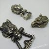 Paracord Bileklik Aksesuar Klips Canavar Kurt Bronz Renk - Görsel 6