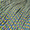PARACORD BİLEKLİK AKSESUAR İPİ SİYAH AÇIK RAİNBOW RENK  2 mm - Görsel 3