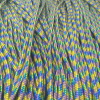 PARACORD BİLEKLİK AKSESUAR İPİ SİYAH AÇIK RAİNBOW RENK  2 mm - Görsel 2