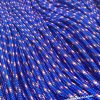 Paracord 300 Lb Bileklik Aksesuar İpi Koyu Mavi Renk Kırmızı Beyaz Şerit - Görsel 3